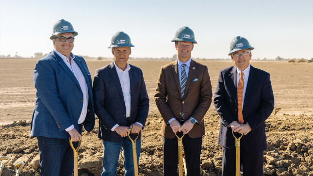 Four men in the quarry at Sinova Global